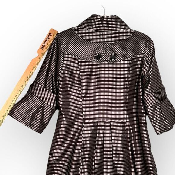 Patchington jacket check pattern black & white 100% rayon - Picture 6 of 7